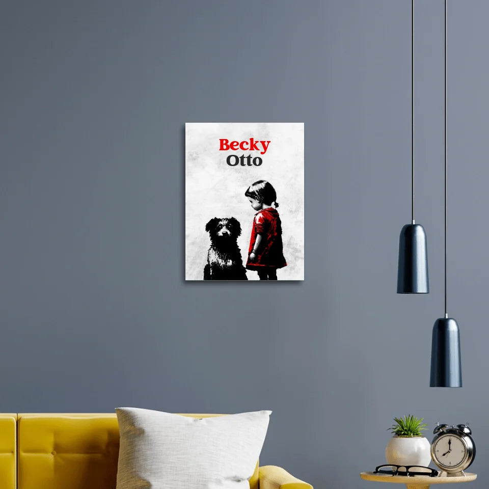 Banksy Girl Dog Customizable