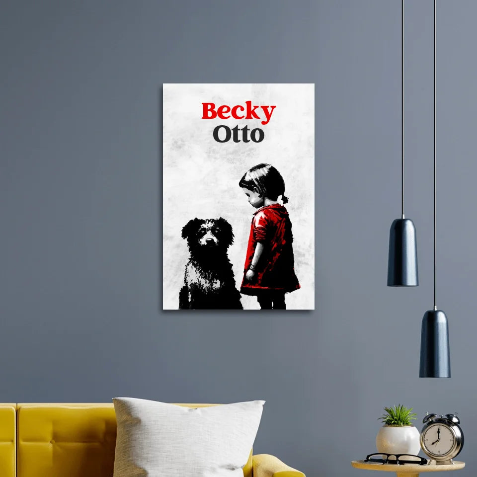 Banksy Girl Dog Customizable